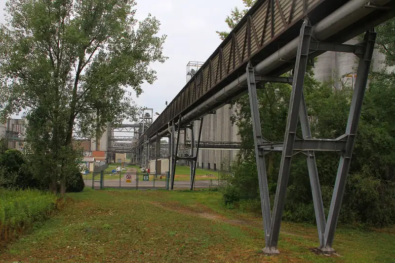Convoyeur de l'établissement Roquette Frères à Beinheim, dans le Bas-Rhin, en 2013.