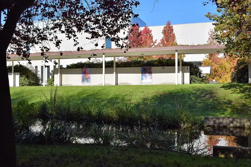 Le jardin du musée Würth à Erstein, dans le Bas-Rhin, à côté du site de l'entreprise.